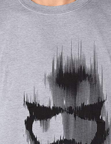 Star Wars Máscara de Soldado Camiseta, Gris (Grey Marl), L para Hombre