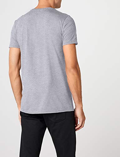 Star Wars Máscara de Soldado Camiseta, Gris (Grey Marl), L para Hombre