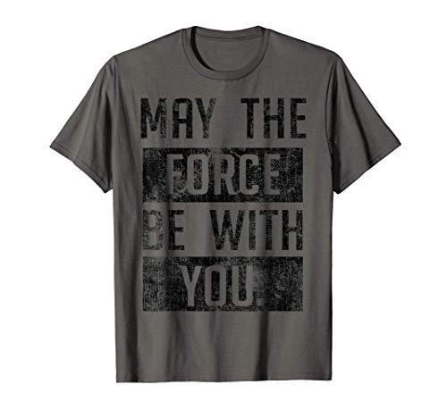 Star Wars May The Force Be With You B&W Text Camiseta