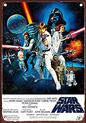 Star Wars Póster retro de pared de metal placa cartel cartel de la serie Bar Café Beer Club Tamaño 20 cm x 30 cm (8 pulgadas x 12 pulgadas)