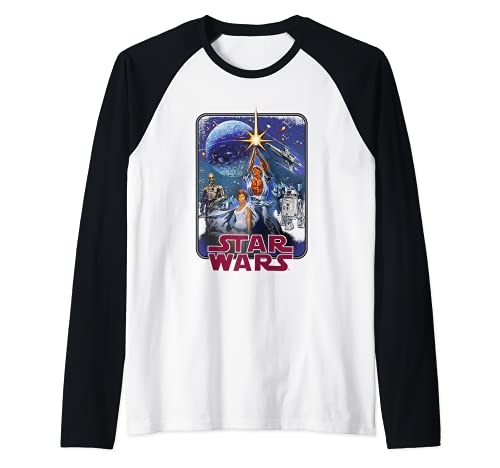 Star Wars Star Poster Redux Camiseta Manga Raglan