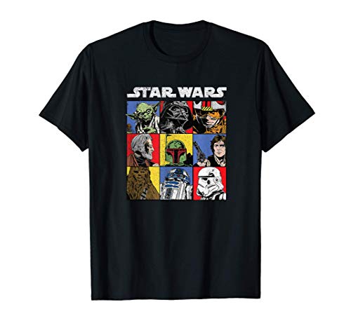 Star Wars Vintage Face Boxes Camiseta