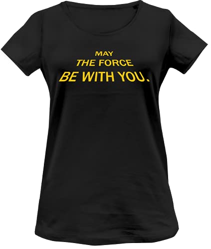 Star Wars WOSWCLATS019 Camiseta, Negro, M para Mujer