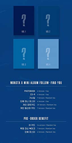 Starship Entertainment Monsta X – Suivez – Vous trouverez [aléatoire] Album + Avantage pré-Commande + Poster + Cartes Photos supplémentaires