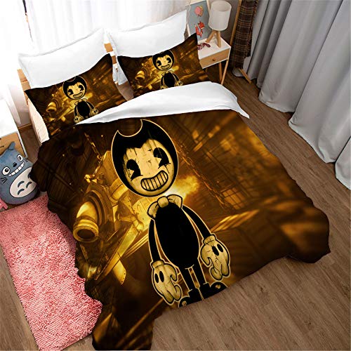 Ste-X Bendy Juego De Cama Funda Nórdica, Juego De Cama Edredón Y Fundas De Almohada De Microfibra Aficionados Impresos (Estilo 02,(220x 240cm)-Cama de 150/160)