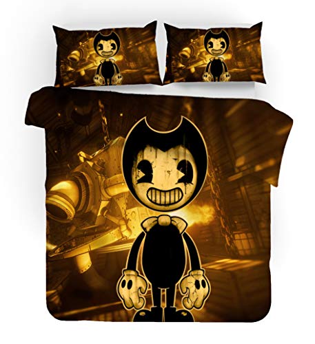 Ste-X Bendy Juego De Cama Funda Nórdica, Juego De Cama Edredón Y Fundas De Almohada De Microfibra Aficionados Impresos (Estilo 02,(220x 240cm)-Cama de 150/160)