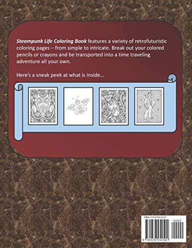 Steampunk Life Coloring Book: Retrofuturistic Coloring Pages to Color | Easy to Intricate Designs | Fashion | Animals | Accessories