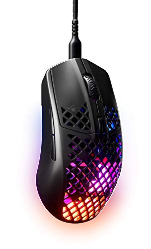 SteelSeries Aerox 3 - Ratón de Gaming Ligero - Sensor Óptico TrueMove Core de 8.500 CPI - Diseño Ligero y Resistente al Agua - Negro