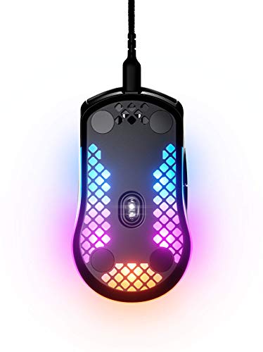 SteelSeries Aerox 3 - Ratón de Gaming Ligero - Sensor Óptico TrueMove Core de 8.500 CPI - Diseño Ligero y Resistente al Agua - Negro