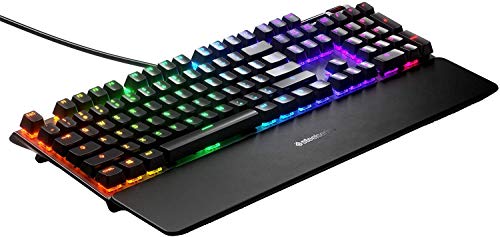SteelSeries Apex 5 Teclado mecánico híbrido para Gaming - Iluminación RGB por tecla - Display Inteligente OLED - Teclado francés (AZERTY)