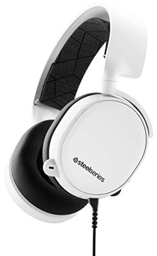 SteelSeries Arctis 3 Auriculares de Juego Multiplataforma para PC, Playstation 5, PS4, Xbox One, Nintendo Switch, RV, Android y iOS, Blanco