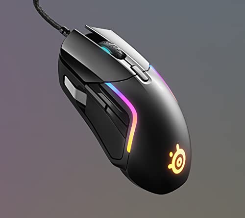 SteelSeries Rival 5 - Ratón gaming - Sensor óptico TrueMove Air de 18 000 CPI - 9 botones programables - 85 g de peso para competir