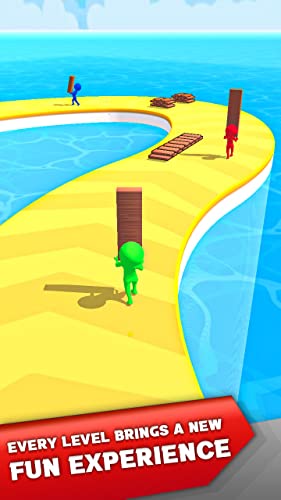 StickMan Shortcut Bridge Stacky Runner Race 3D - Collect and Giant Stack Run to Build Bridge over Water Running Game