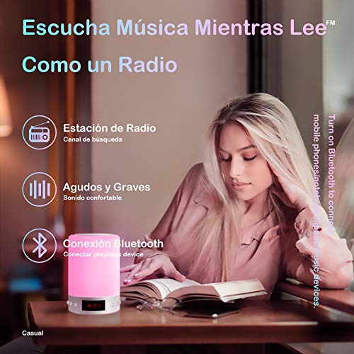 StillCool Lámpara de noche Altavoz Bluetooth Sensor táctil Lámpara