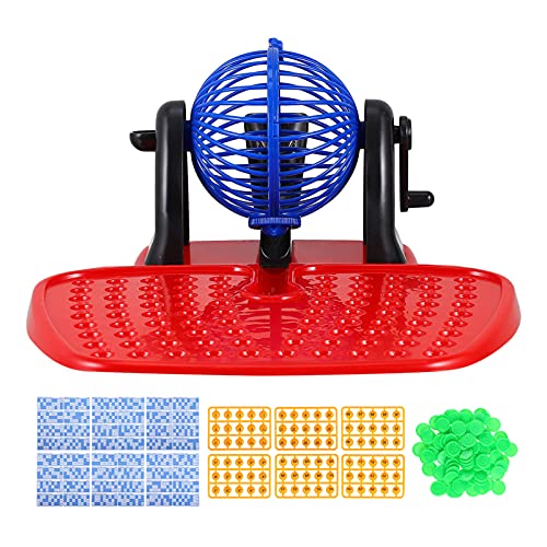 STOBOK Juego de Bingo Juego de Sorteo de Bingo Máquina Portátil de Dibujo de Lotto Divertido Regalo para Niños