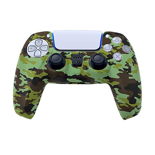 Stockpiler - Funda Mando PS5 Accesorios - Funda Silicona Mando PS5 - Carcasa Mando PS5 Camuflaje Militar (Verde Militar)