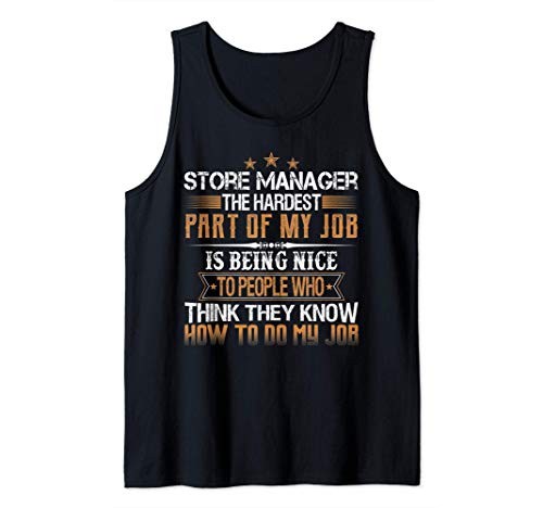 Store Manager Trabajo Frase Graciosa En Inglés Camiseta sin Mangas