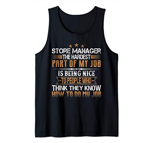 Store Manager Trabajo Frase Graciosa En Inglés Camiseta sin Mangas