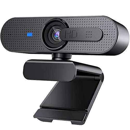 Streaming Webcam 1080P Full HD con tapa de confidencialidad, cámara web Autofocus, doble micrófono estéreo para Zoom, Skype, chat vídeo, conferencia, compatible con PC, Mac, Windows
