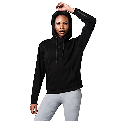 STRONG iD Strong by Zumba Workout Pullover mit Hoodie für Frauen Fitness Athletic Sporttop Damen Sudadera, Core Black, Large para Mujer