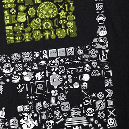 style3 8-bit Game Camiseta para Hombre T-Shirt Pixel Boy, Talla:M, Color:Negro