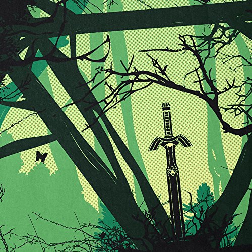 style3 Nature Triforce Camiseta para Hombre T-Shirt Link Hyrule Gamer, Talla:XXL