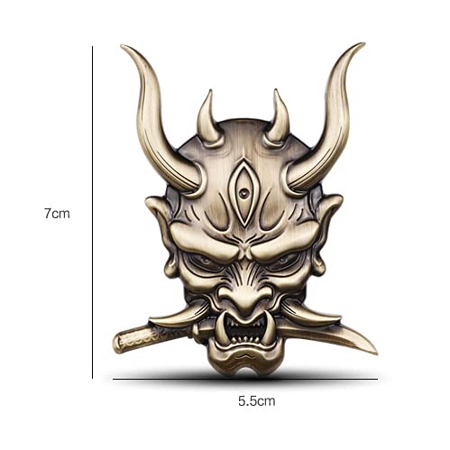 STZYY Pegatinas 3D para Coche, Emblema De CalcomaníA, Estilo MáScara De Onimusha, Rejilla De Parachoques, Pegatinas De Modelado Decorativas para El Maletero para Camry,Corolla