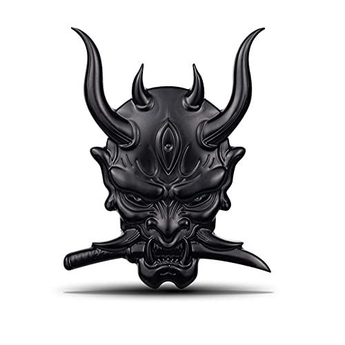 STZYY Pegatinas 3D para Coche, Emblema De CalcomaníA, Estilo MáScara De Onimusha, Rejilla De Parachoques, Pegatinas De Modelado Decorativas para El Maletero para Camry,Corolla