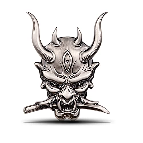 STZYY Pegatinas 3D para Coche, Emblema De CalcomaníA, Estilo MáScara De Onimusha, Rejilla De Parachoques, Pegatinas De Modelado Decorativas para El Maletero para Camry,Corolla