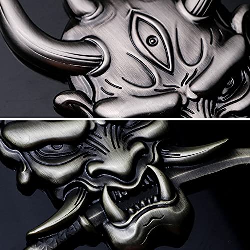 STZYY Pegatinas 3D para Coche, Emblema De CalcomaníA, Estilo MáScara De Onimusha, Rejilla De Parachoques, Pegatinas De Modelado Decorativas para El Maletero para Camry,Corolla