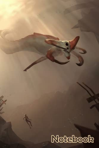 Subnautica Reaper Leviathan Notebook: - 110 Pages, In Lines, 6 x 9 Inches