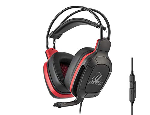 Subsonic - Auriculares para jugador con micrófono, Pro Gaming 50, esport rojo (PS4 Slim /Pro / Xbox One / PC / Nintendo Switch - esport rojo