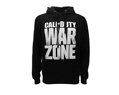 Sudadera Call of Duty Warzone con logotipo original WZ Oficial Negra Adulto y Niño con Capucha y Bolsillo Frontal Negro XXL