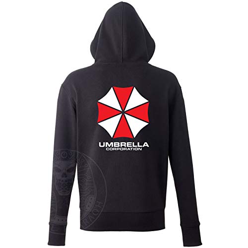 Sudadera con capucha con diseño de Resident Evil Umbrella Corp, talla S a 3 XL negro negro talla única