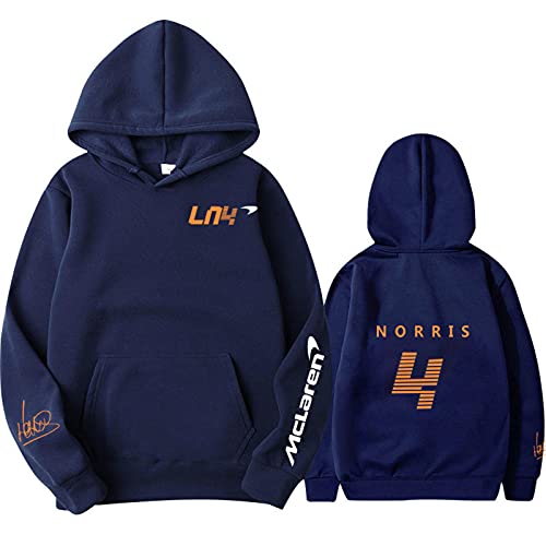Sudadera con Capucha Landoo-Norris Hoodie Otoño Invierno Formula One Racer F1 Team Racing Fans Logo del Equipo Hombres/Mujeres Gran Tamaño