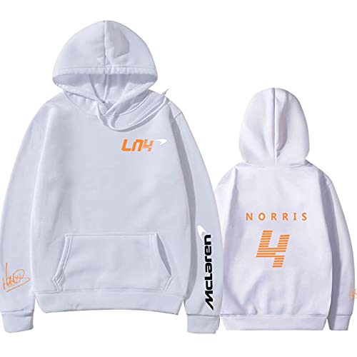 Sudadera con Capucha Landoo-Norris Hoodie Otoño Invierno Formula One Racer F1 Team Racing Fans Logo del Equipo Hombres/Mujeres Gran Tamaño