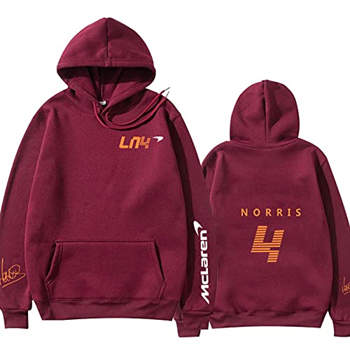 Sudadera con Capucha Landoo-Norris Hoodie Otoño Invierno Formula One Racer F1 Team Racing Fans Logo del Equipo Hombres/Mujeres Gran Tamaño