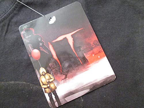 Sudadera con Capucha Negra IT Clown Payaso Cara Sonreír Oficial Stephen King Película 2017 Face Smile (XS - Extra Small)