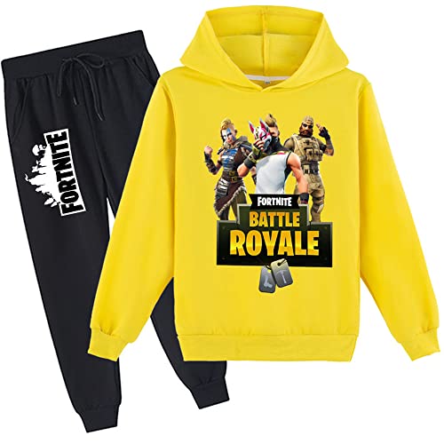 Sudadera con capucha unisex con estampado 3D de dibujos animados Pullover Sudadera con capucha para niños Sudadera para niño Ropa deportiva Running Hip Hop Street Chaqueta (amarillo, 150)