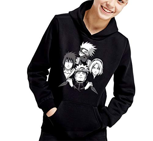 Sudadera de NIÑOS Naruto Manga Anime Shuriken Sasuke Kakashi 027 12-13 años