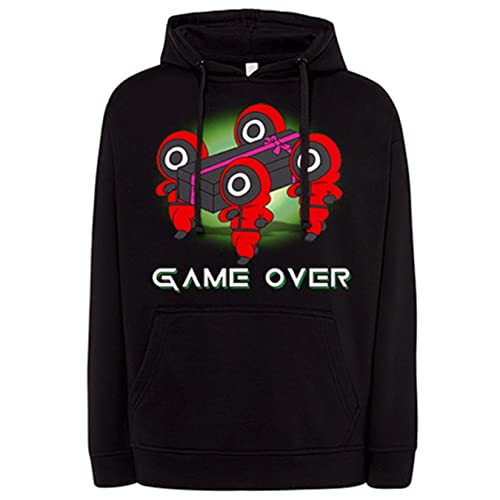 Sudadera Parodia Divertida del Juego del Calamar Game Over - Negro, L