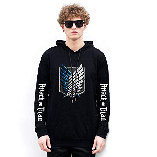 Sudadera unisex con capucha Attack on Titan Manga Survey Corps Wings of Freedom AOT Anime Cosplay Levi con capucha