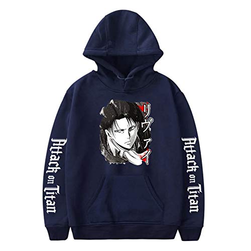 Sudadera unisex con capucha Attack on Titan Manga Survey Corps Wings of Freedom AOT Anime Cosplay Levi con capucha