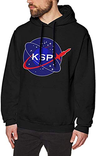 Sudaderas con Capucha para Hombre Kerbal Space Program Cool Men's Hat and Pocketless Sweater Black