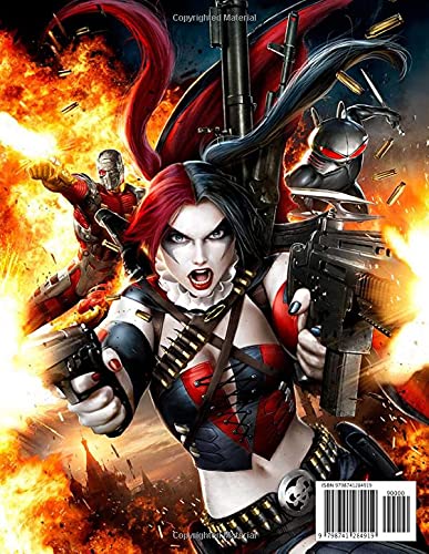 Suicide Squad Coloring Book: 30+ Coloring Pages. Interesting coloring book, unique illustrations, suitable for all ages to help increase brightness and reduce stress.