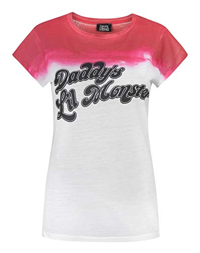 Suicide Squad Daddy'S Lil Monster Camiseta Blanca para Mujer