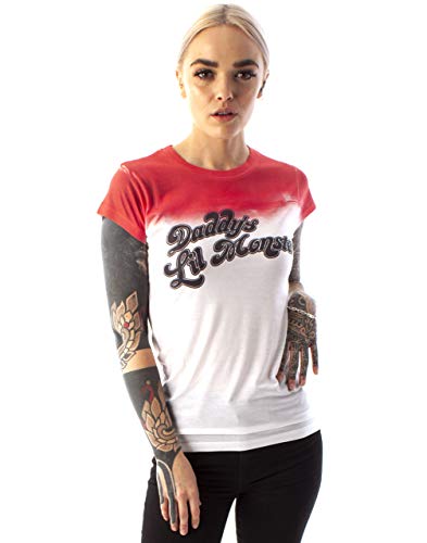 Suicide Squad Daddy'S Lil Monster Camiseta Blanca para Mujer