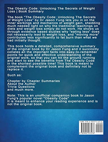 Summary of The Obesity Code: Unlocking the Secrets of Weight Loss by: Dr. Jason Fung