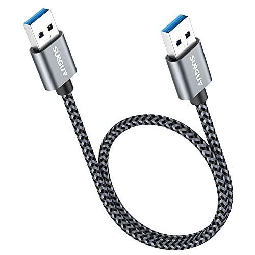 SUNGUY Cable USB 3.0, 0.5M Tipo A a Tipo A Cable para Ordenador, Portátil, Disco Duro, Impresora, Base Refrigeradora, Cámaras, Módems