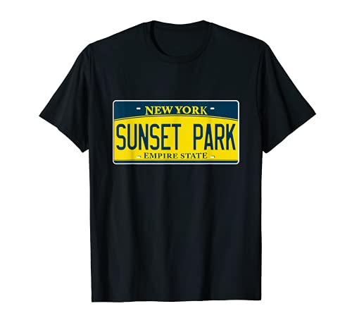 Sunset Park Brooklyn NY New York Neighborhood Matrícula Camiseta